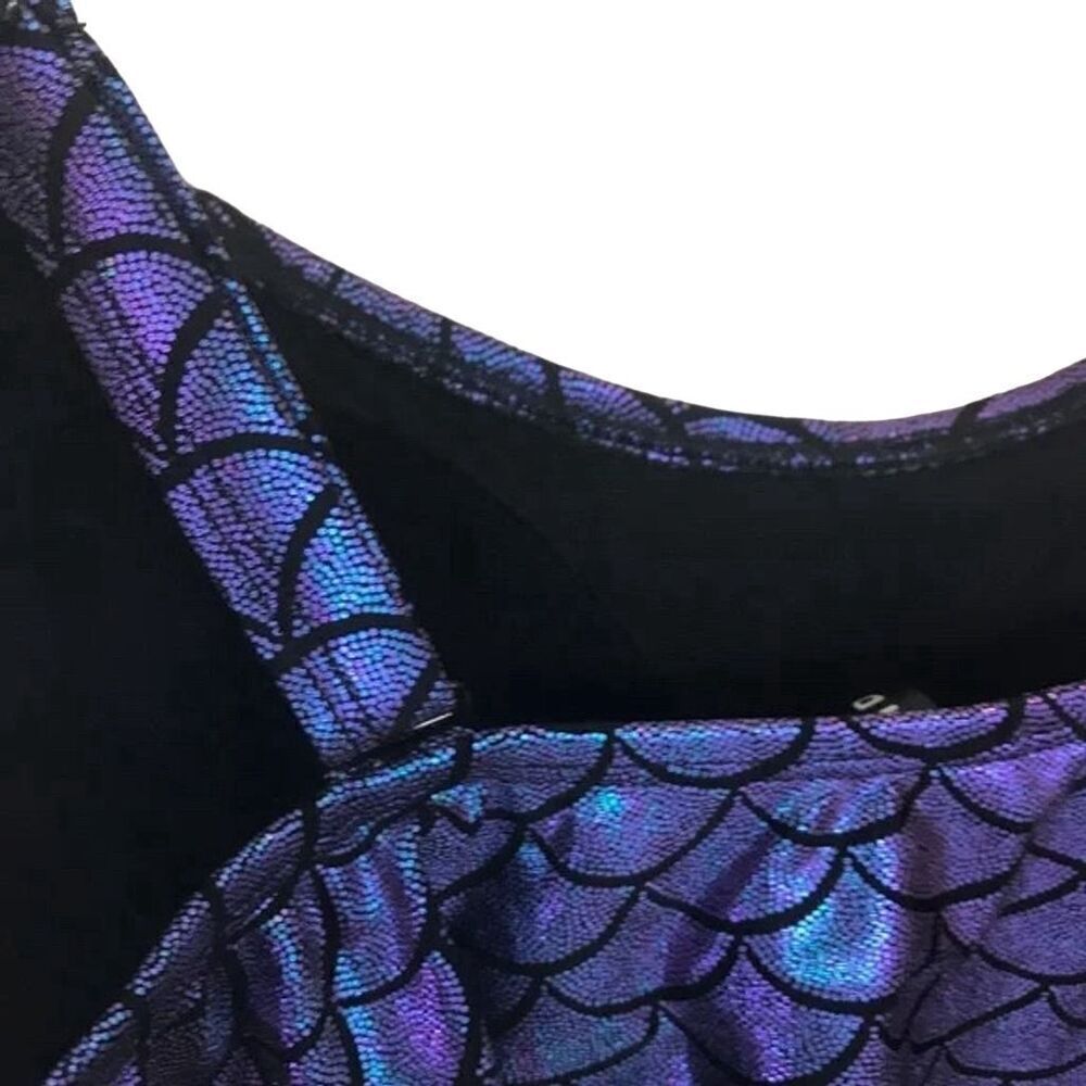 Torrid Purple Iridescent Mermaid Wireless Flounce Bikini Top Size 1 Women’s - Picture 10 of 15